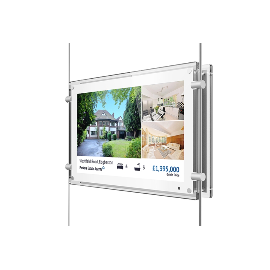 15" Stabbetriebene LED-Displays mit hoher Helligkeit für Immobilienmakler