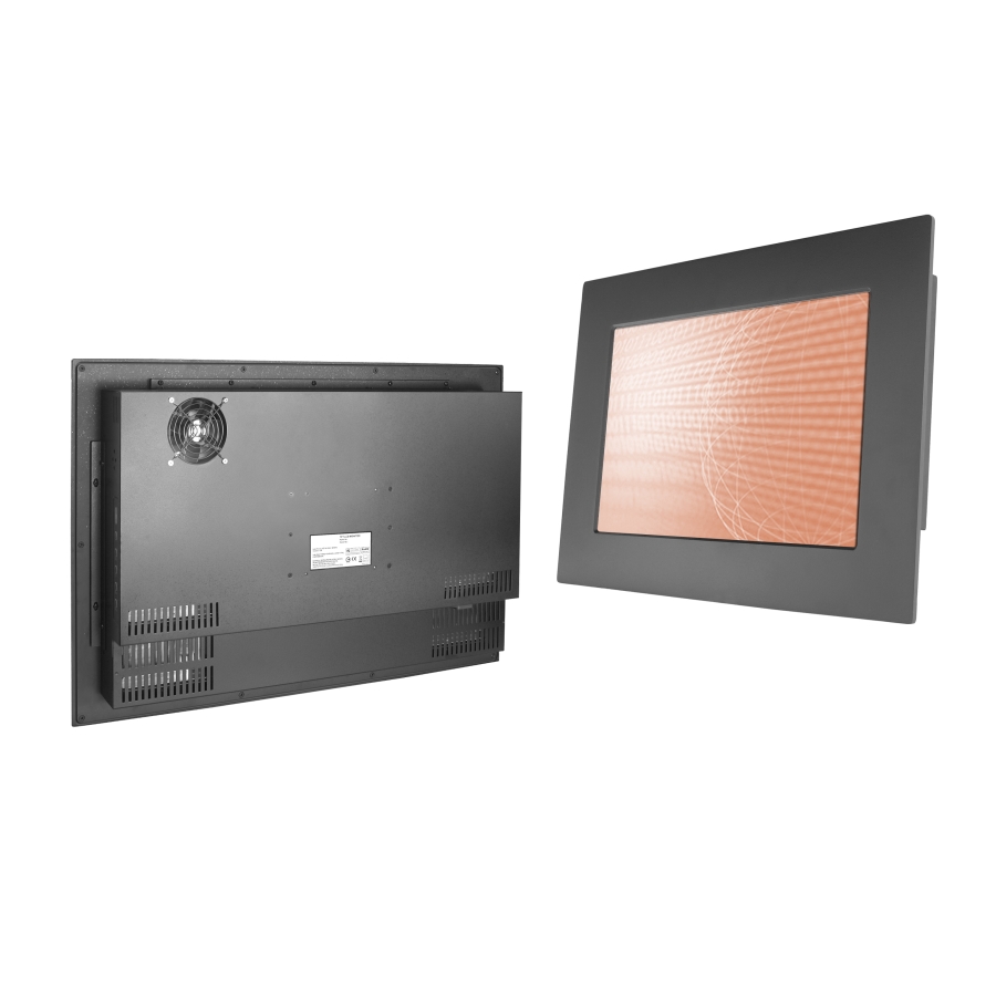 IPM3705 37" Widescreen IP65 Panel Mount Industrial LCD Monitor (Front & Rear) 