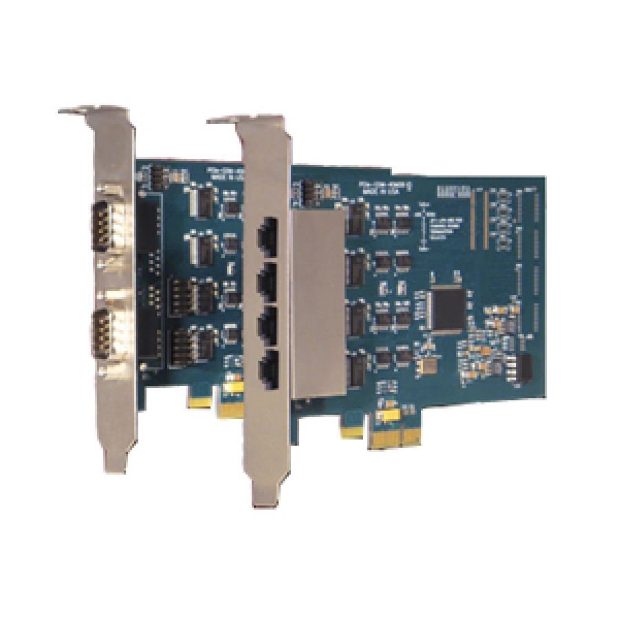 2 or 4-port PCI Express RS-232 Serial Communication Card (DB9 or RJ45)