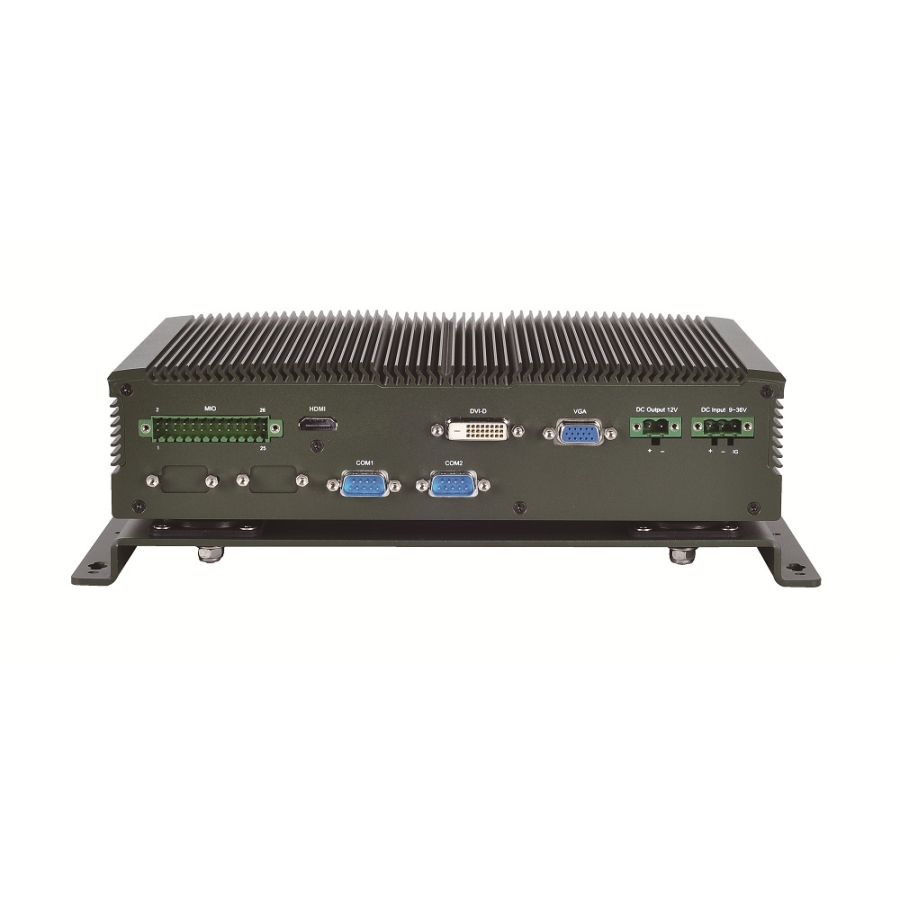 LVC 5000N4 Lüfterloser mobiler Computer mit Intel 847E CPU & 4 x PoE Ports