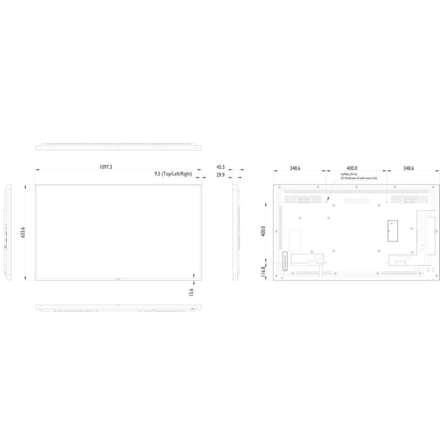 ecran de signalisation 49" compatible avec les applications Android