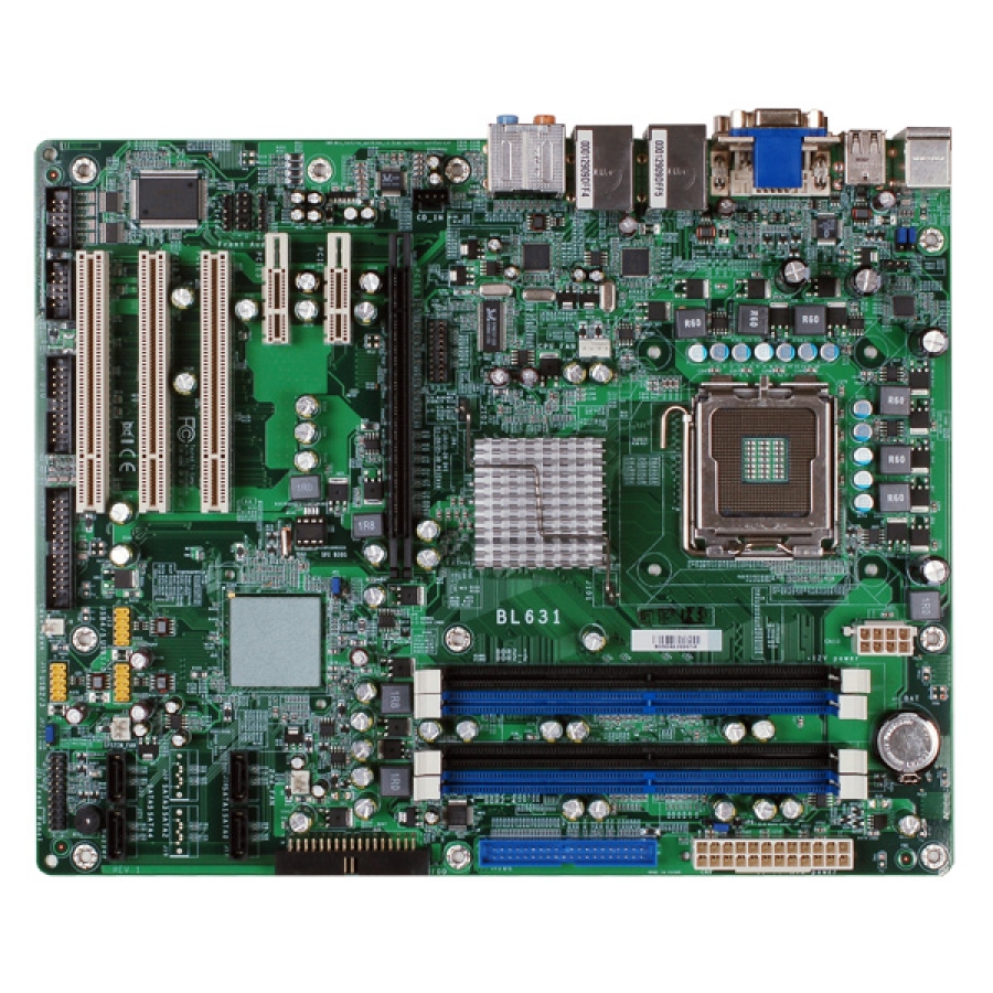 BL631-D Industrial ATX Intel Q35 Core 2 Quad/Duo with 1 x PCIe[x16], 2 x PCIe[x4] & 3 x PCI Slots (Main View)