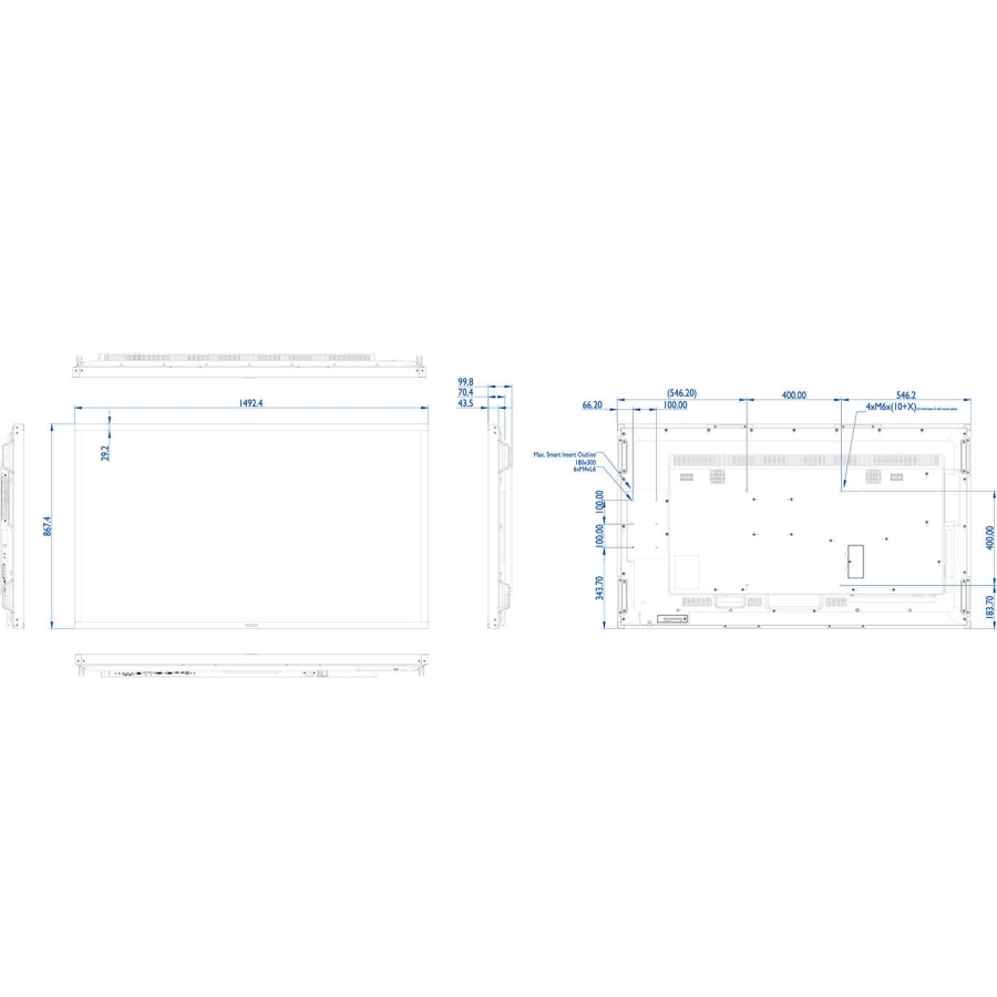 65-Zoll-Multi-Touch-Display