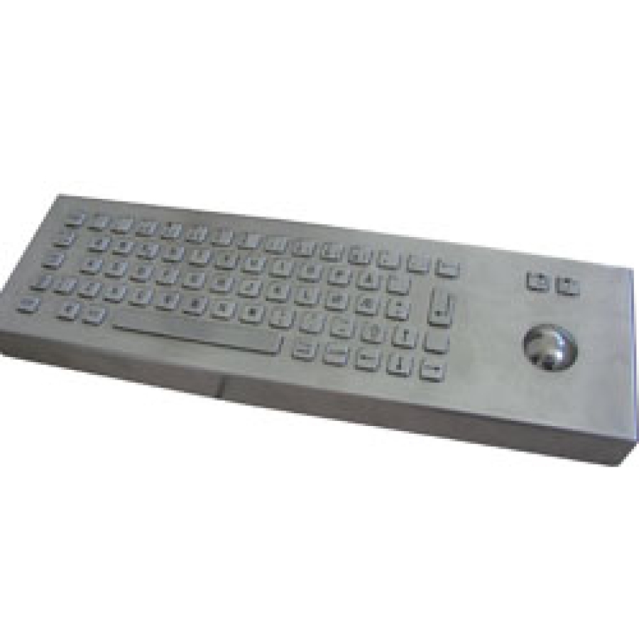 KCDT66 Stainless Steel Fully Sealed Desktop Keyboard & Trackball