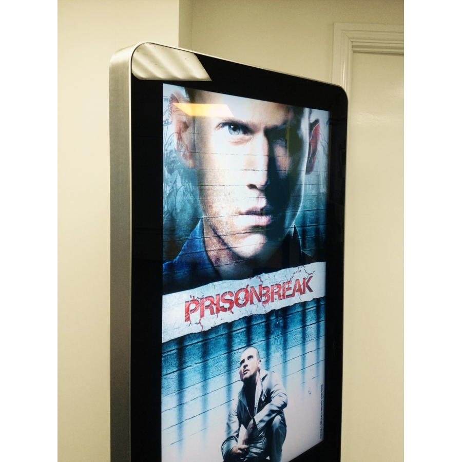 Sureview-FDPS55: 55" Slimline Freestanding Digital LCD Poster in situ