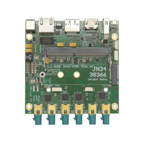 Auvedia JN34 NVIDIA Jetson Nano/NX Carrier Board with 6 FPD-Link III Connectors