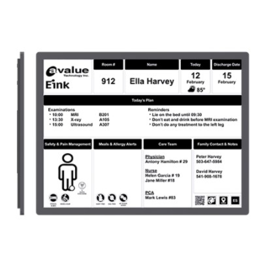 Avalue EPD-42T Écran tactile 42", écran monochrome à encre électronique à très faible consommation d'énergie