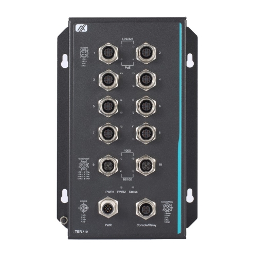 Axiomtek TEN710MW EN50155/EN45545-2 zertifizierter Layer 2 Managed Ethernet Switch