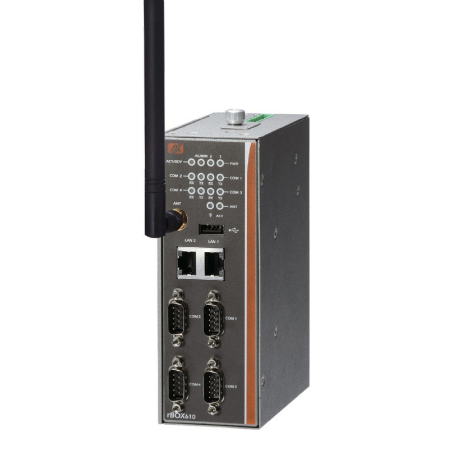 Axiomtek rBOX610 Robustes lüfterloses Embedded-System für die Din-Schiene.