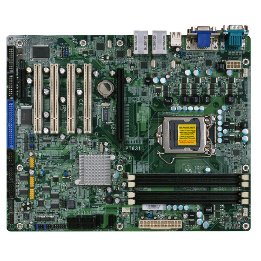 ATX Intel Q57 Core i3 i5 i7 with 1 PCIe[x16],[x4], 4 PCI & 4 LAN