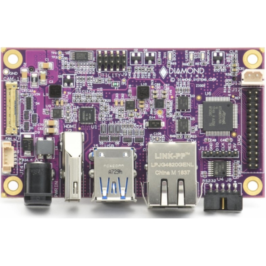 Diamond Systems ZIGGY NVIDIA Jetson TX2/TX2i Mini Carrier Board mit Kameraeingang