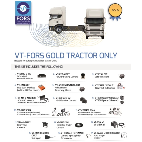 PP-VT-FORS Kit de sécurité pour tracteur conforme à la norme Gold