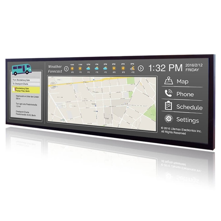 Litemax SSD1393-A LCD-Display-Kit mit gestrecktem Display (1280x398) 600 NIT