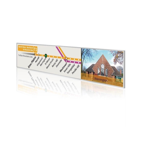 Transport zertifiziert EN50155 28" Ultra Wide Stretched LCD KIT (1920x357) 1000 NIT