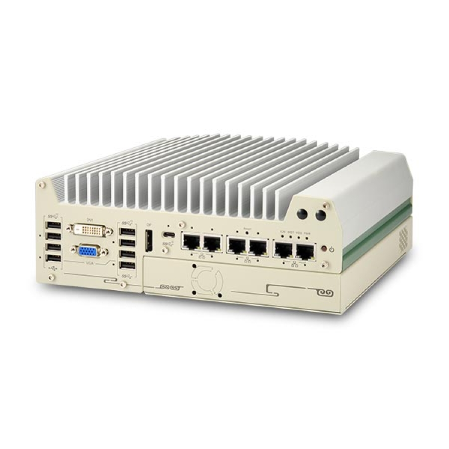 Neousys Nuvo-9000 Lüfterloser, robuster Embedded PC 12. Generation Intel 6 x GbE 9 x USB