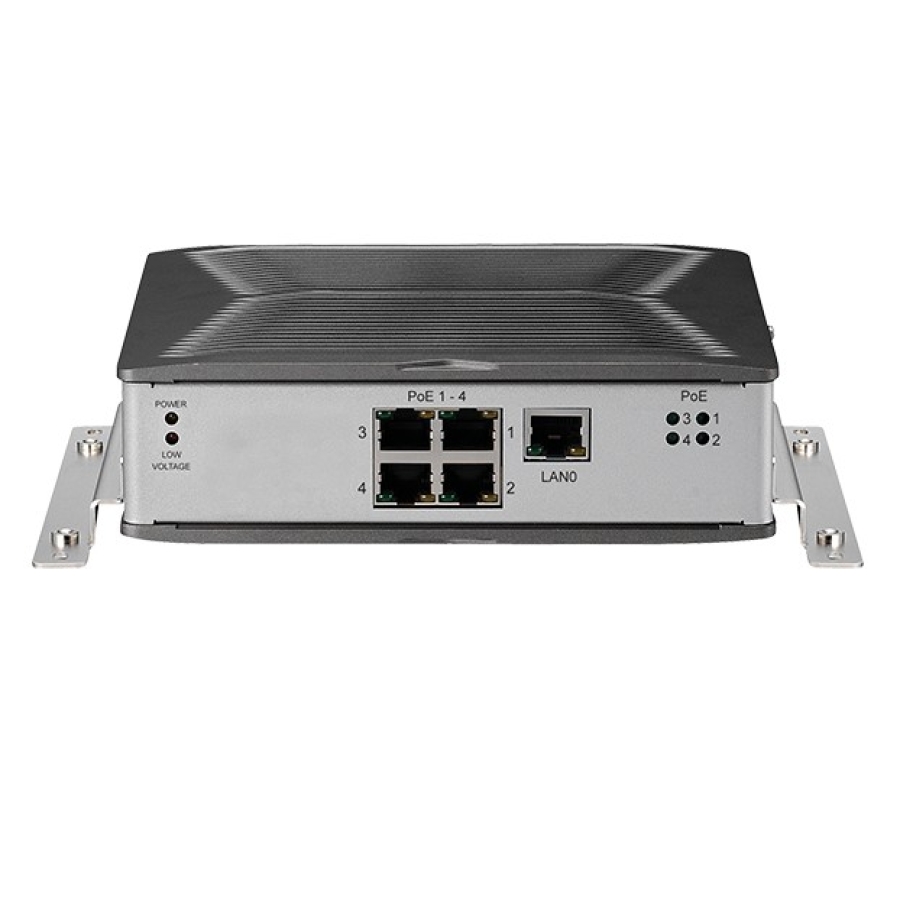 Nexcom VES30-4S 5 Gigabit-Ethernet-Switch mit 4 PoE-Anschlüssen