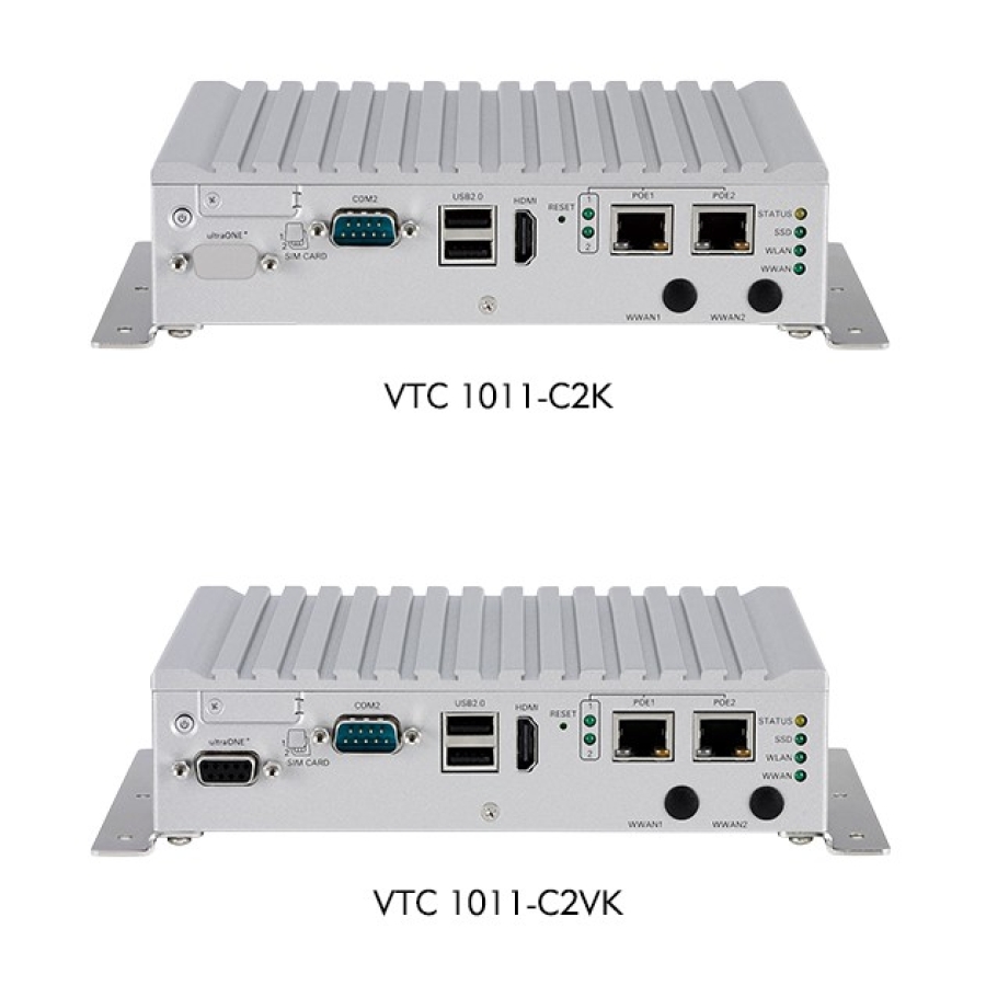 Nexcom VTC 1011 Intel Atom E3825 Prozessor Lüfterloser Computer für den Einsatz im Fahrzeug
