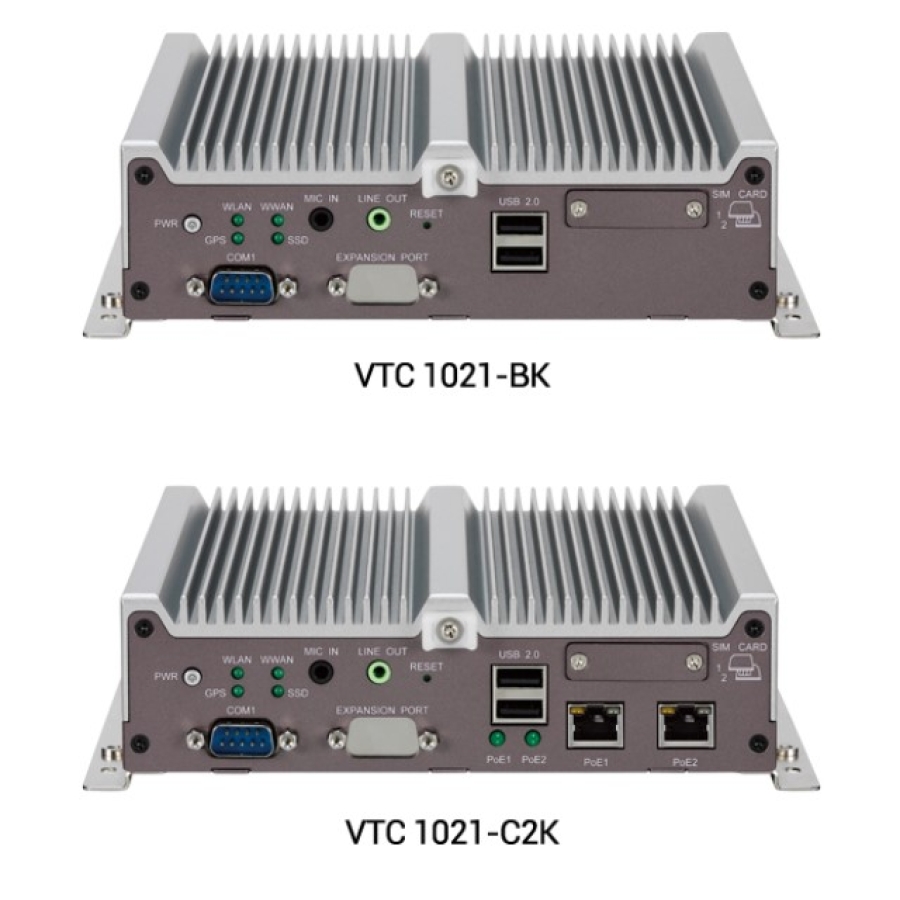 Nexcom VTC 1021-BK/C2K Intel Atom x5-E3940 Lüfterloser Computer im Fahrzeug
