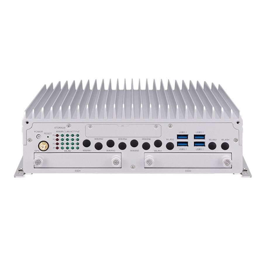 Nexcom VTC 7251-7C4 8th Gen Intel Core Fanless 4-CH PoE Vehicle Computer