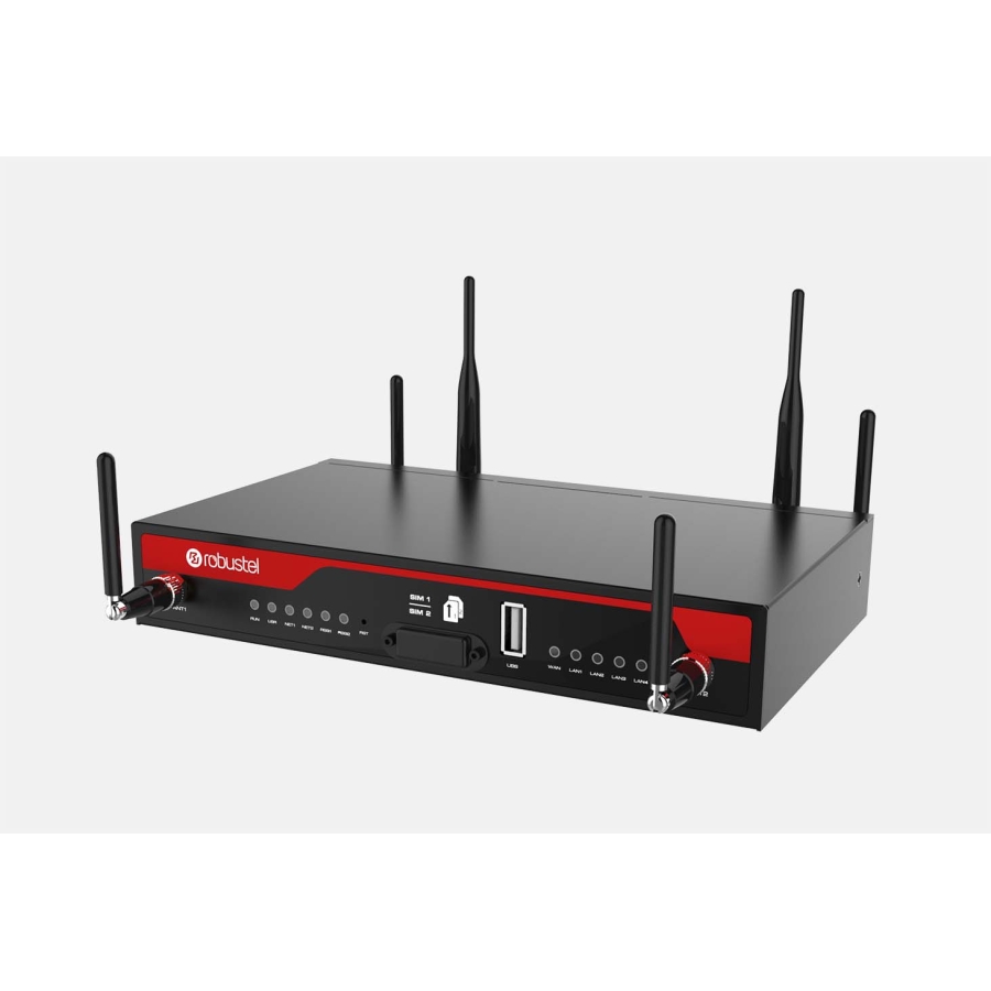 Robustel R2000 Ent Industrial Dual Module Cellular VPN Router with Voice.