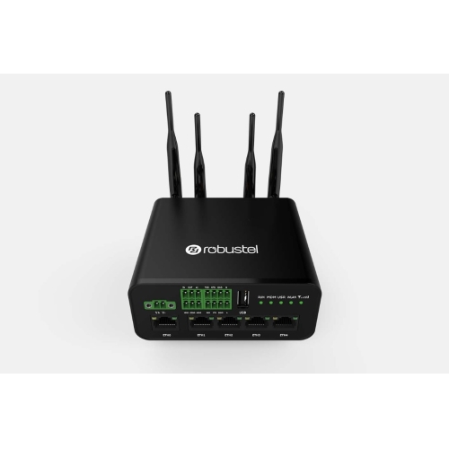 Robustel R1520 Industrial Dual SIM Cellular VPN Router w/ 5x LAN, GPS and E-Mark