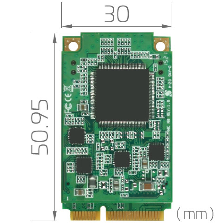 YUAN SC3C0N8 MC 8-Channel Composite H.264 Mini PCIe Video Capture Card