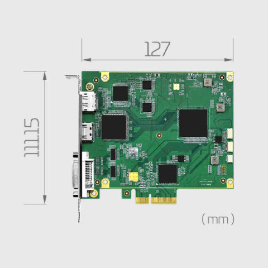 YUAN SC710N1 HDV 1 canal 4K60 HDMI 2.0/DVI-DL/DP1.2 PCIe Video Capture Card