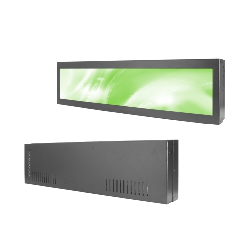 CHX1907-X330L0 19" Ultra Wide Stretched Bar LCD Monitor (Vorder- und Rückseite)