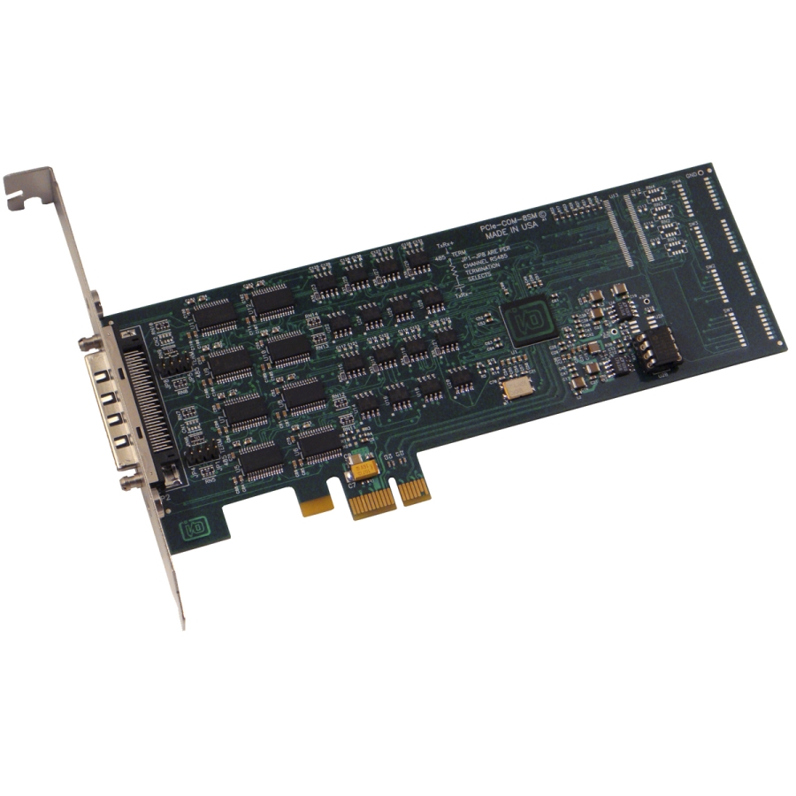 PCIe-COM-8SM 8-port PCI Express Multi-Port Multi-Protocol Low Profile Serial Communication Card 