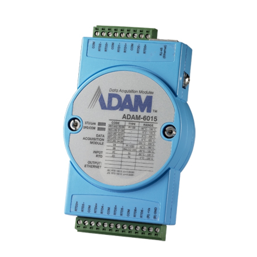 Advantech ADAM-6015 Ethernet to 7 Channel Isolated RTD Input Module / Modbus TCP