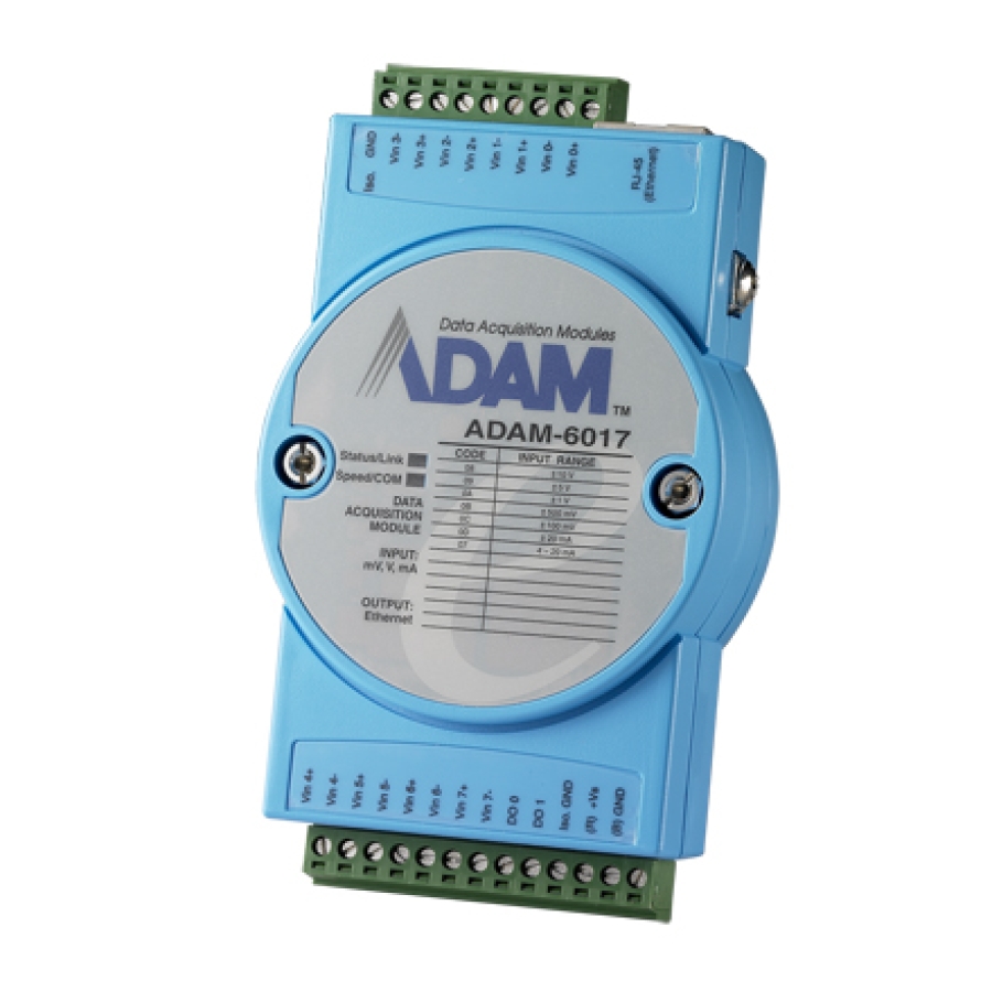 Advantech ADAM-6017 8-ch Isolated Analog Input Modbus TCP Module with 2-ch DO