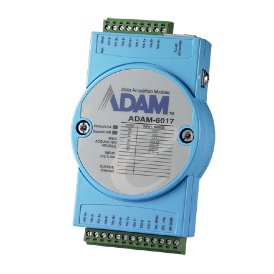 Advantech ADAM-6017 8-Kanal isolierter Analogeingang Modbus TCP Modul mit 2-Kanal DO