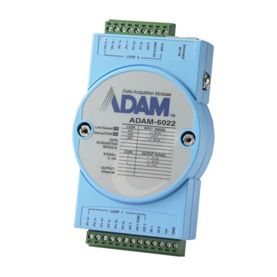 Advantech ADAM-6022 Ethernet-based Dual-loop PID Controller