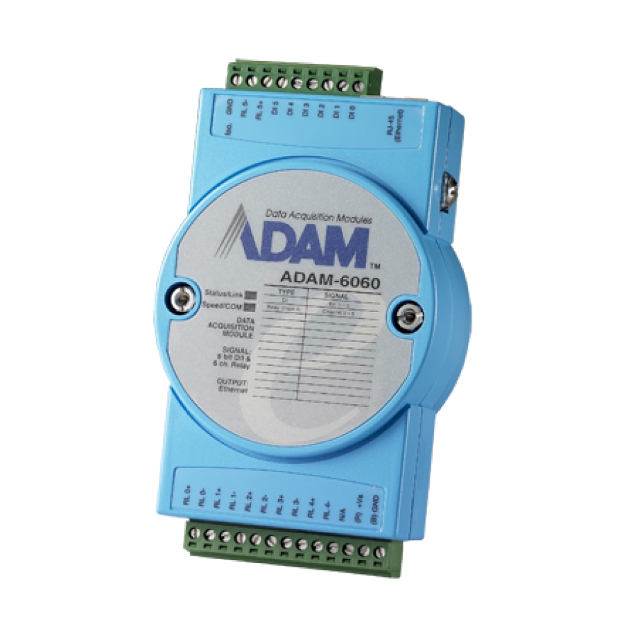 Advantech ADAM-6060 6-ch Digital Input and 6-ch Relay Modbus TCP Module