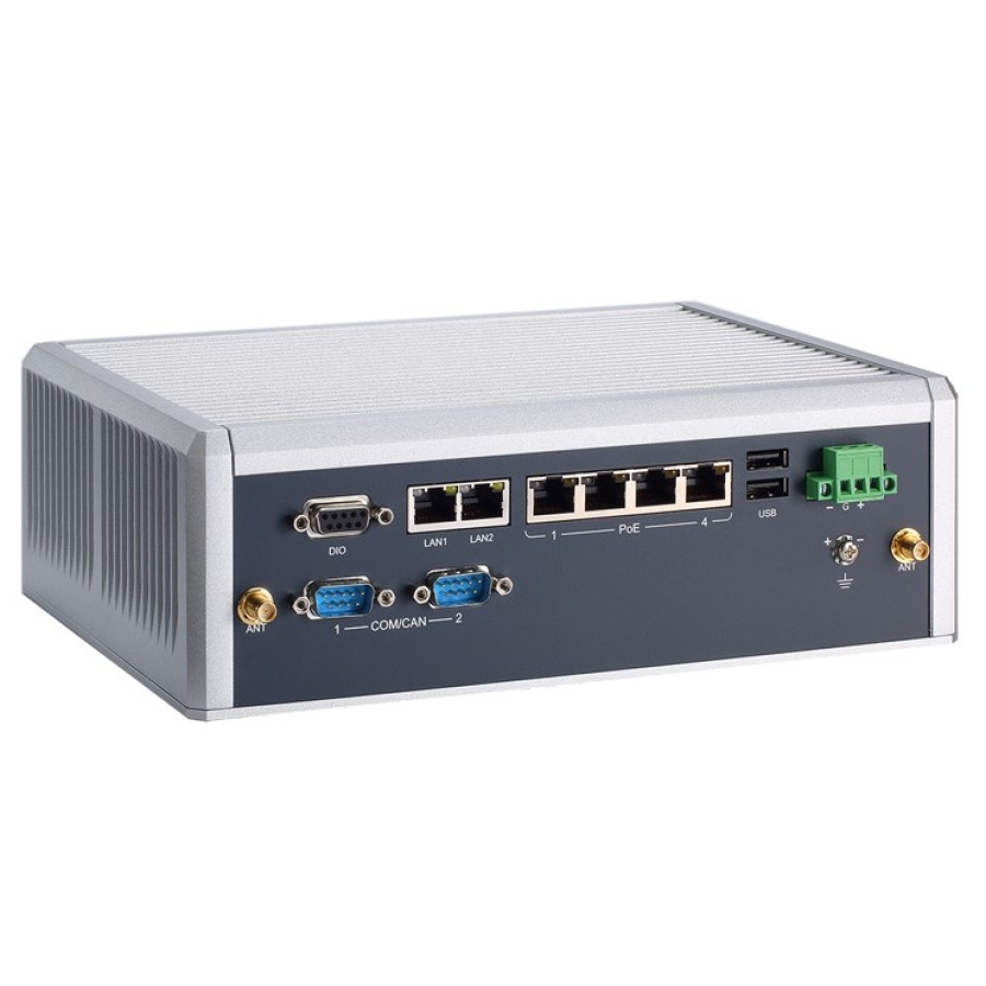 Axiomtek AIE900-902-FL NVIDIA Jetson AGX Xavier Lüfterloses Edge AI System mit 4x PoE