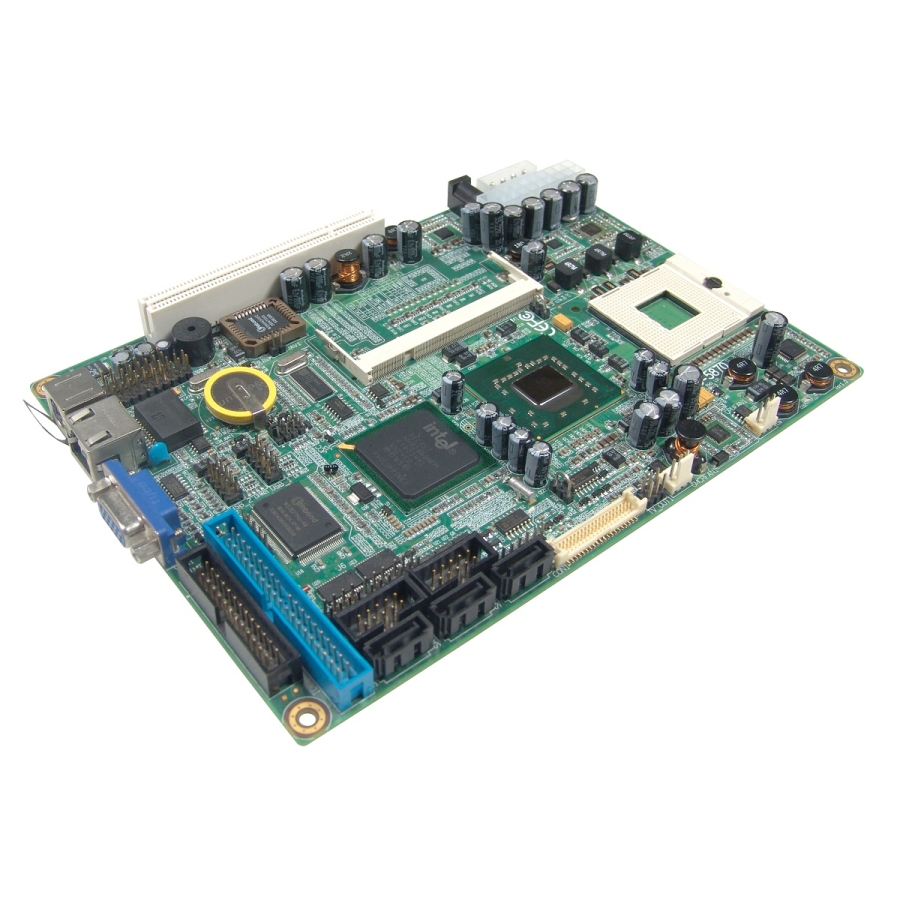 EMB-5870 5.25" EBX Core 2 Duo SBC avec PCI (Angle View)