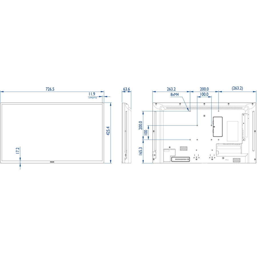 moniteur de signalisation LCD Full HD 32 pouces