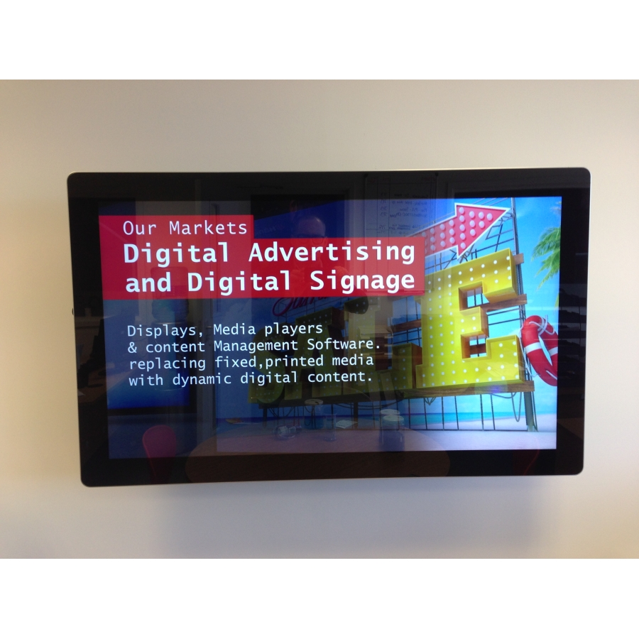 Sureview 42" Slimline Wall Mount Digital Poster in situ