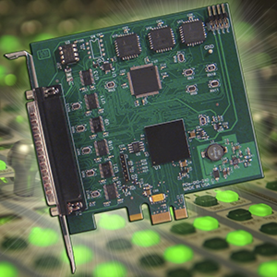 PCI Express Digital I/O Cards with Counters and COS Detection PCIe-DIO-24DCS shown