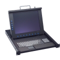 AX69158 Moniteur rackable LCD 15" 1U avec clavier/touchpad et KVM 8 ports intégré