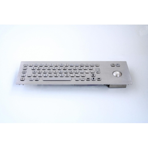 KCTF66 Edelstahl Tastatur & Trackball Frontmontage