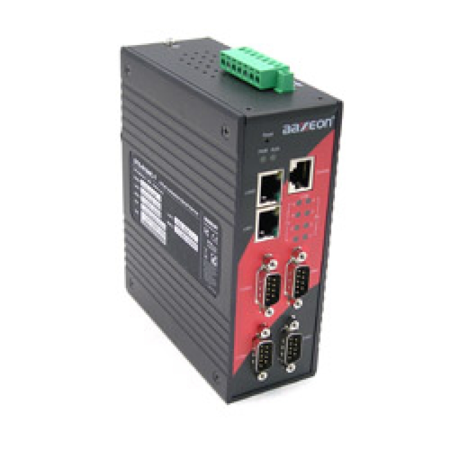 STE-6104C-T Rugged High Speed 4-port RS232/422/485 to 2-port 10/100TX Device Server 