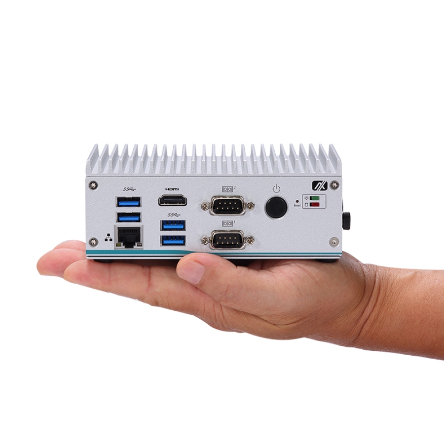 Handflächengroßer lüfterloser Embedded Box Computer mit Core i5 CPU