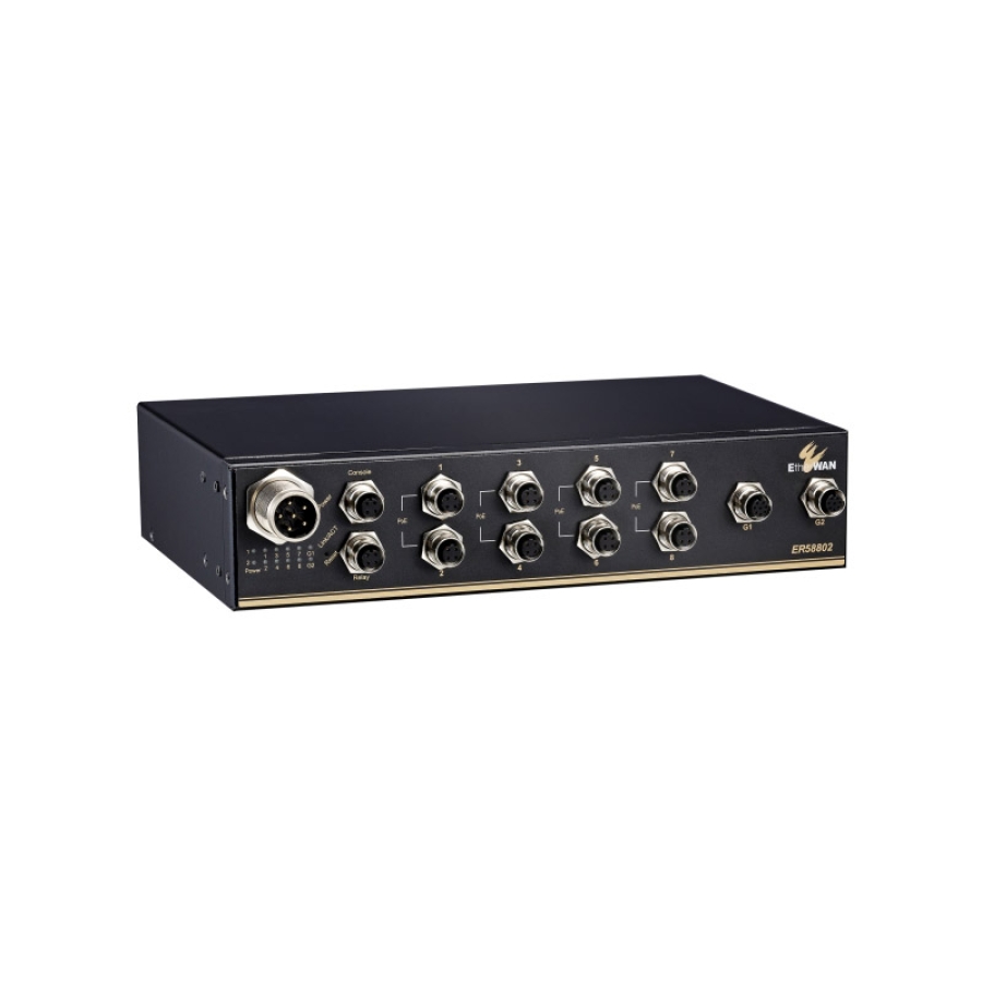 8 10/100BASE M12 PoE Industrial Ethernet Switch