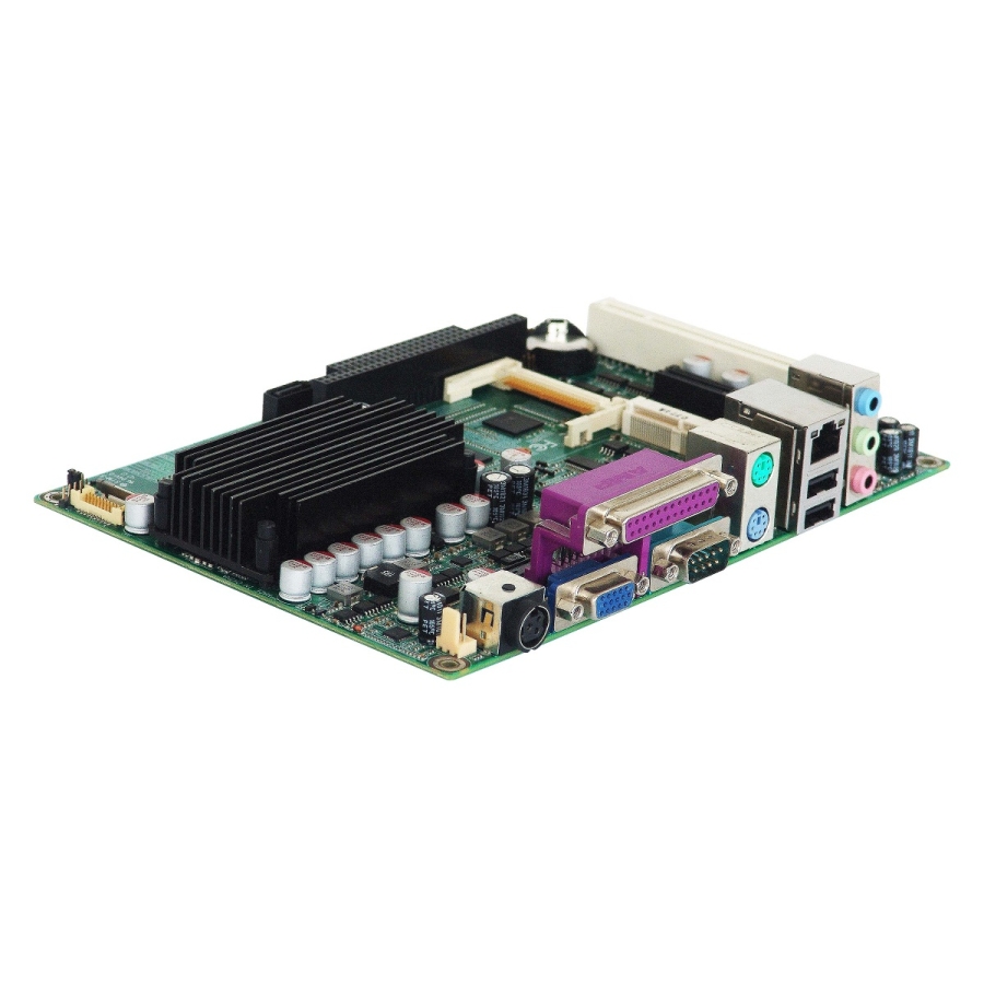 EMB-5872 5,25" EBX Intel Atom D510 1,66GHz SBC mit PCI, PCIe[x4], LPC, PC/104 (Schrägansicht)