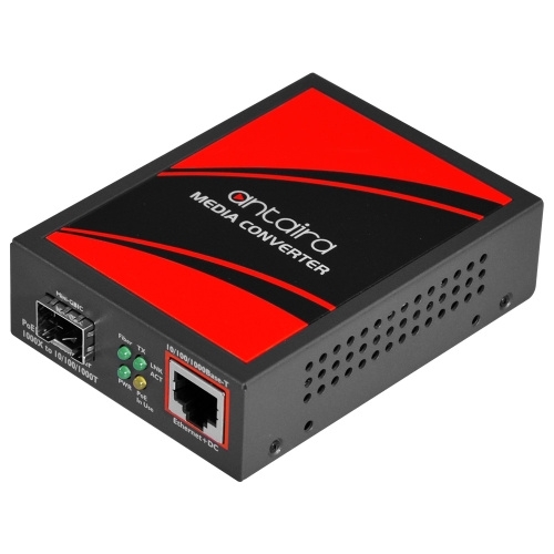 Convertisseur de média Ethernet vers SFP Mini GBIC avec PoE+