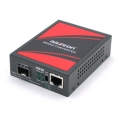 convertisseur de média Ethernet 10/100/1000TX vers 1000SX/LX avec emplacement SFP