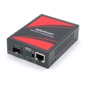 conversor de medios de Ethernet 10/100/1000TX a 1000SX/LX con ranura SFP