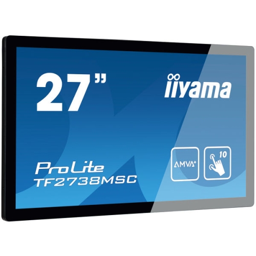 iiyama TF2738MSC-B1 27" 10pt Open Frame Touch Monitor With Edge-To-Edge Glass