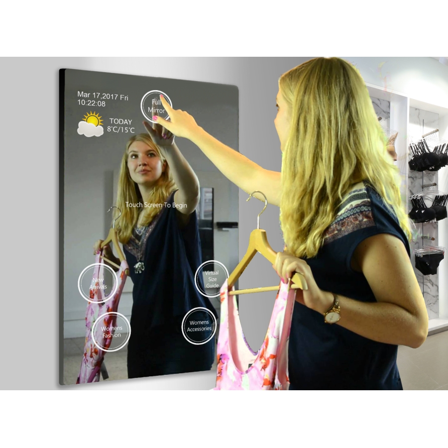 50" Smart Mirror PCAP Touchscreen-Computer mit Hochglanzoberfläche